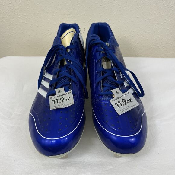 NEW Adidas Adizero Diamond King Blue Metal Baseball Cleats Mens Size 13 G24749 - Picture 3 of 8